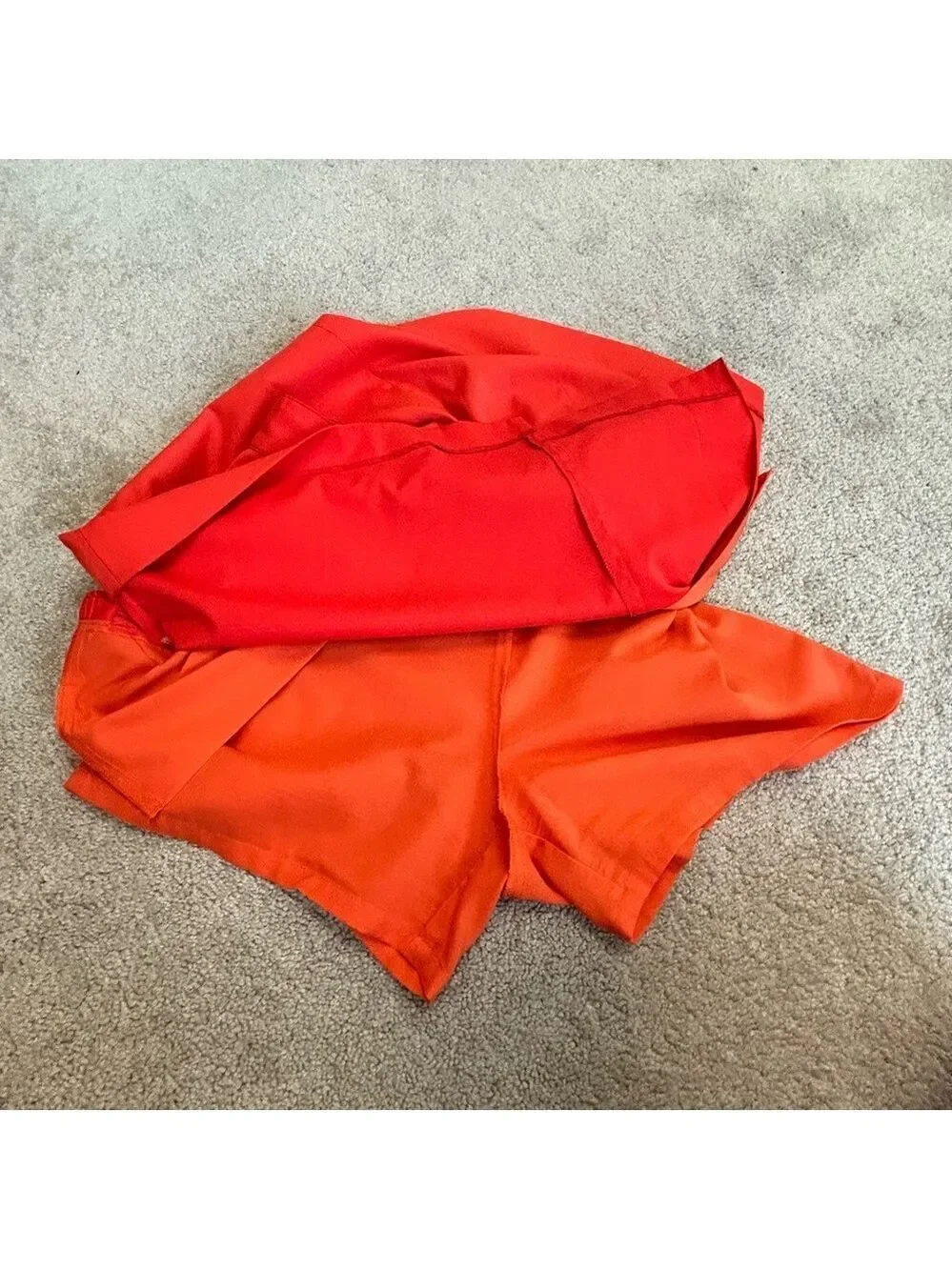 Cutter & Buck Annika Golf pleated mini skort skirt Red orange 6 NWOT
